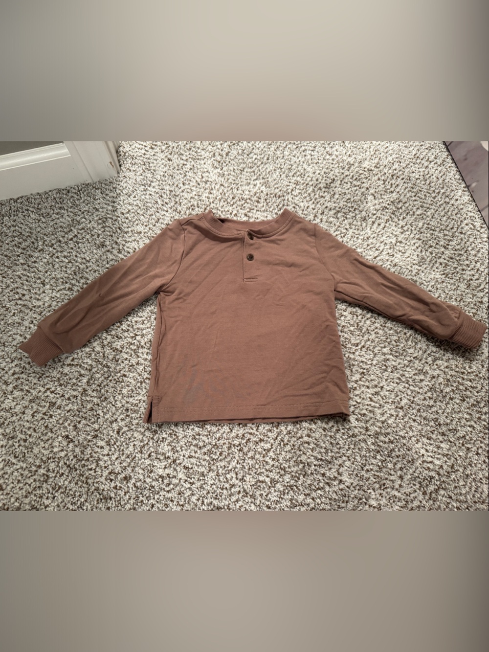 Little Sleepies Long Sleeve Henley Tee - Brown